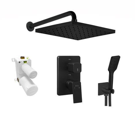 ECA Tiera Ankastre Duş Seti 2-Yollu Mat Siyah 102199772C1