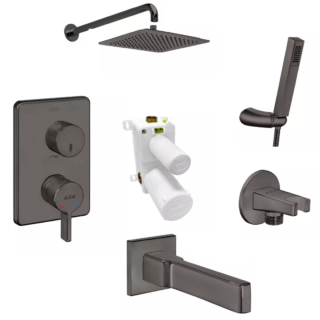 E.C.A Life Ankastre Duş Seti 3 Yollu 102199024  Mat Antrasit