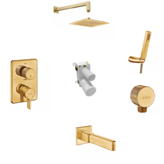 E.C.A Life Ankastre Duş seti 3 yollu Gold 102199009