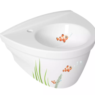 Serel Paleimon Monoblok Çocuk Lavabosu 52 cm Balık Desenli PL301XS110HDNZR